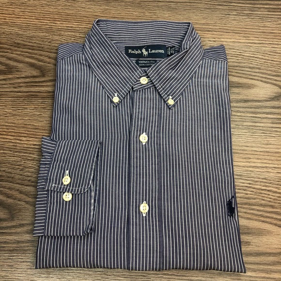 Polo by Ralph Lauren Other - Polo Ralph Lauren Navy w/ White Stripe Shirt L Polo by Ralph Lauren Other - Polo Ralph Lauren Navy w/ White Stripe Shirt L
